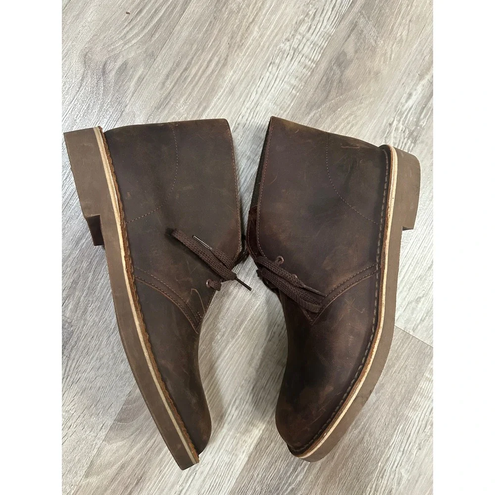 Clarks‎ Bushacre 2 Mens 10 W Brown Leather Chukka Desert Boots 26041354100